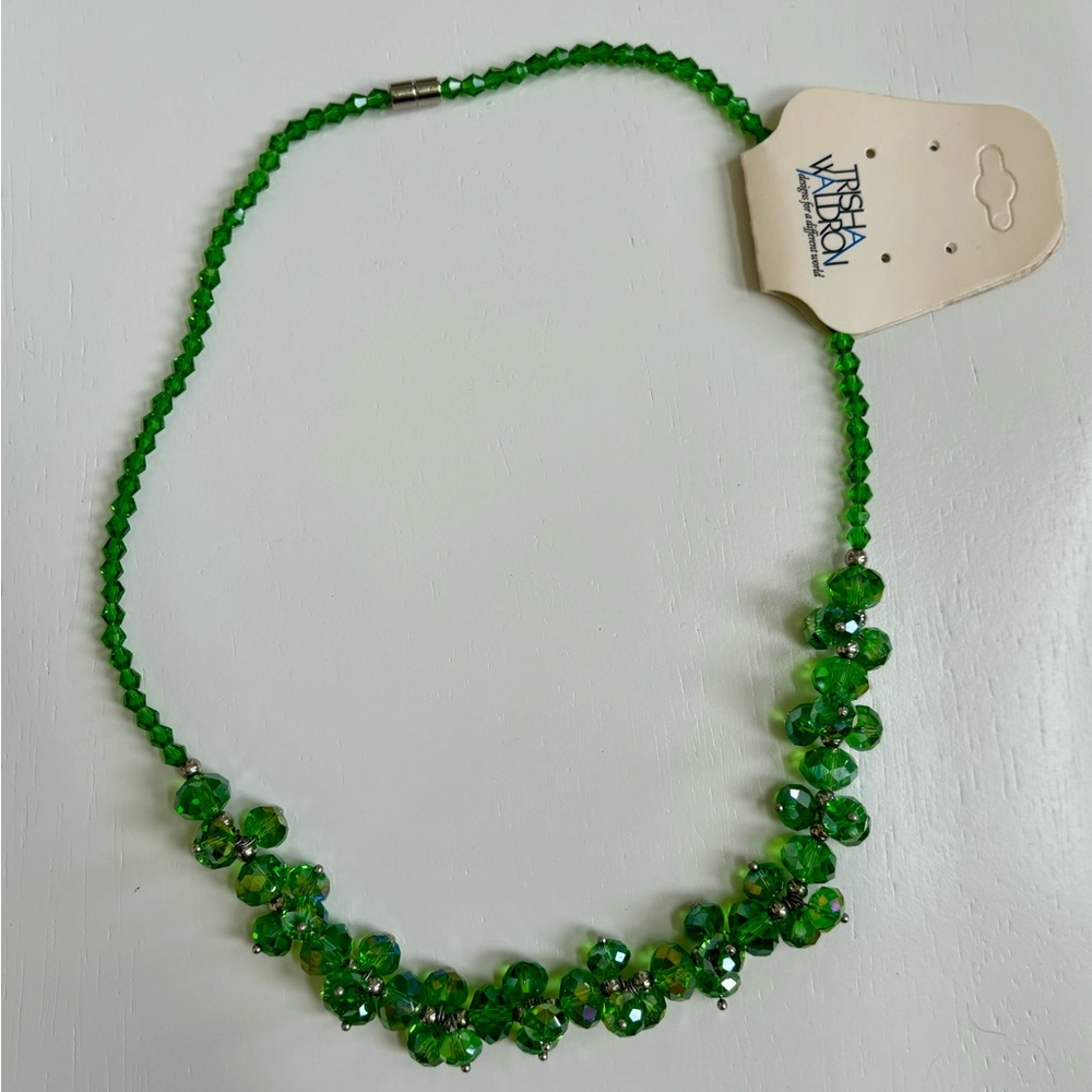 Trisha Waldron Green Beaded Necklace and Bracelet Set - Picture 4 of 5